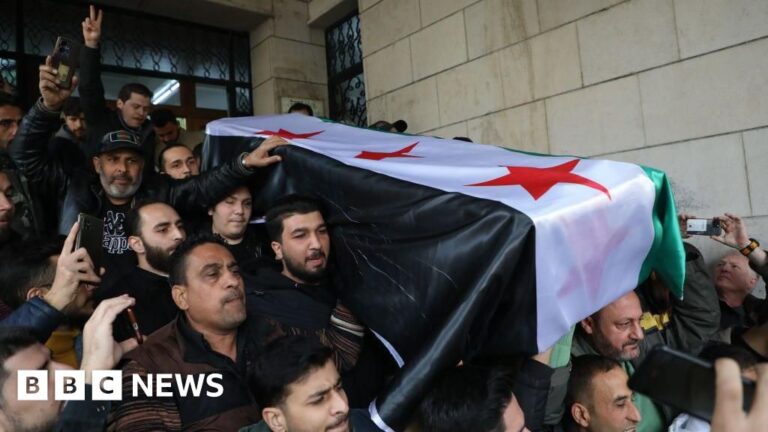 Read more about the article ‘I wish he’d lived to see new Syria’: Crowds bury anti-Assad activist