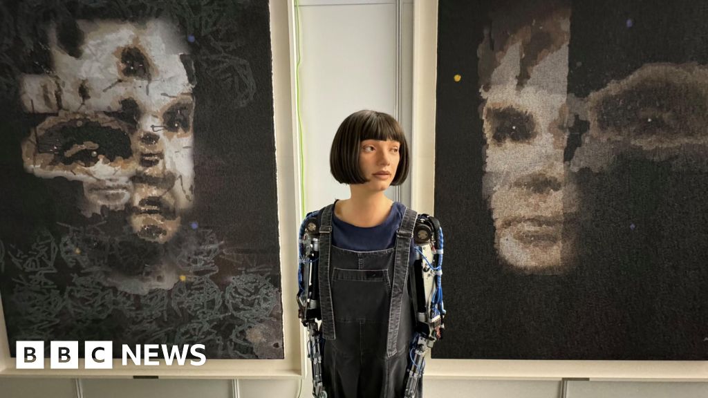 Read more about the article Meet the AI robot whose artwork sold for over $1m