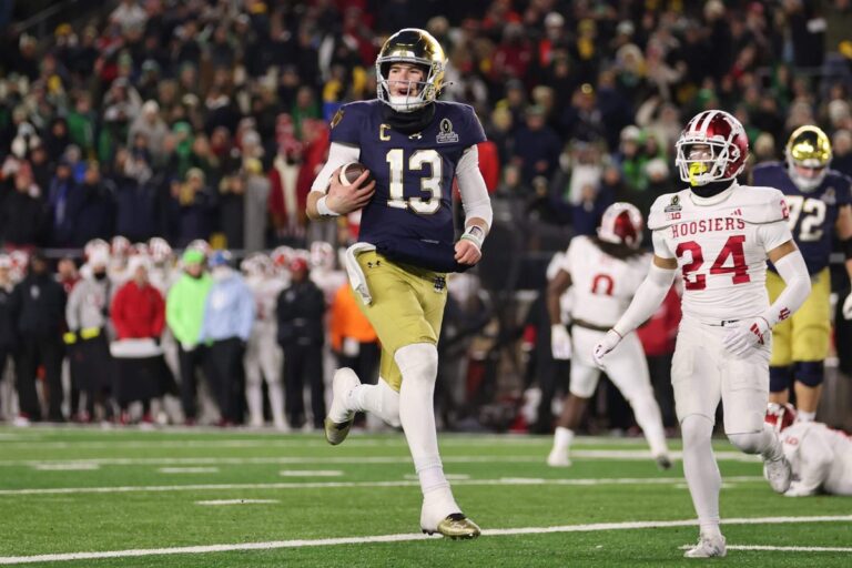 Read more about the article Notre Dame rolls past Indiana in College Football Playoff opening game: What’s next?