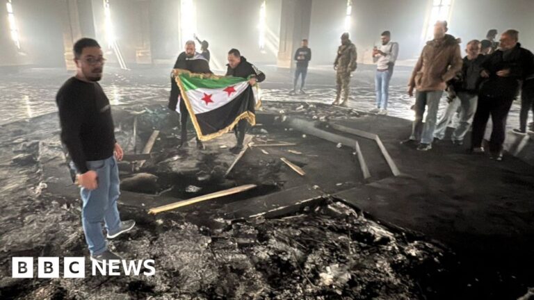 Read more about the article Syria rebels burn tomb of Bashar al-Assad’s father Hafez