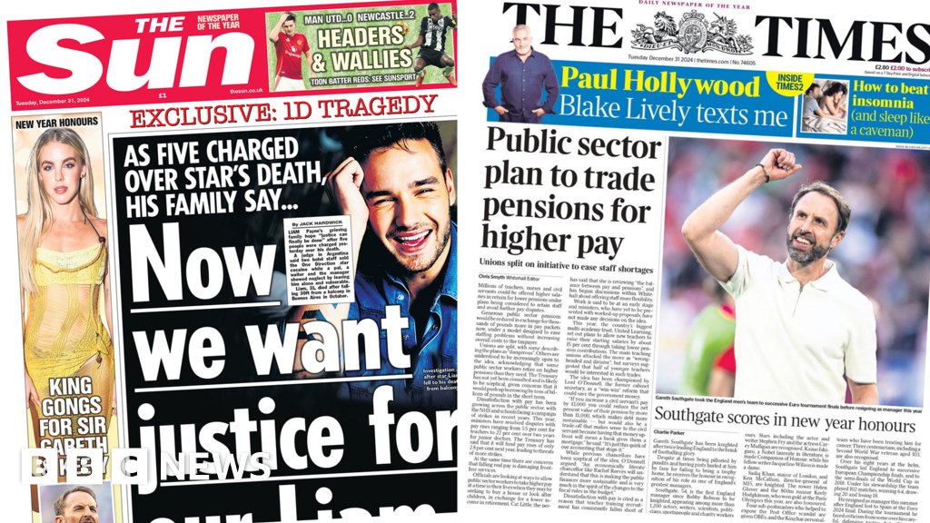 You are currently viewing The Papers: 'Arise Sir Gareth' and 'justice for our Liam'