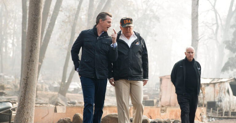 Read more about the article As L.A. Fires Rage, Trump and Newsom’s Hostilities Resurface