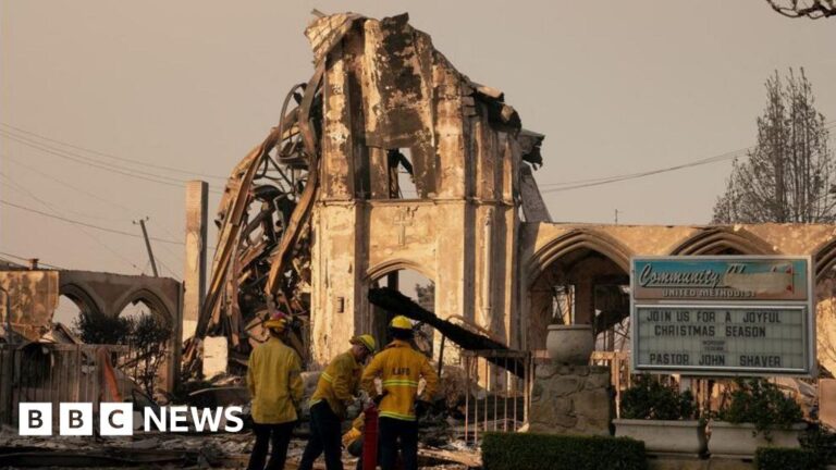 Read more about the article LA crews race to halt wildfires ahead of high winds