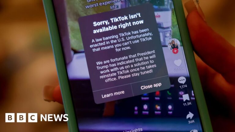 Read more about the article TikTok goes offline in the US hours before ban comes in