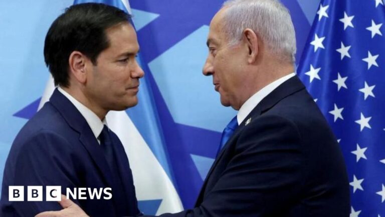 Read more about the article Netanyahu praises Trump’s ‘bold’ Gaza plan in meeting with Rubio