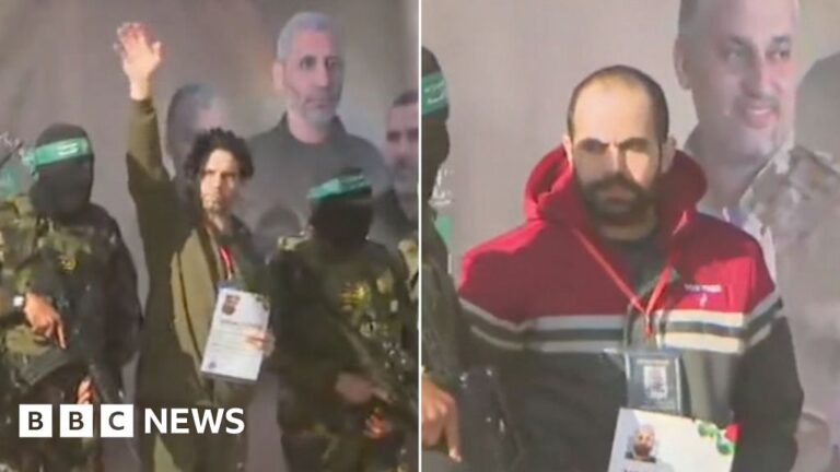 Read more about the article Two Israeli hostages handed to Red Cross in Khan Younis