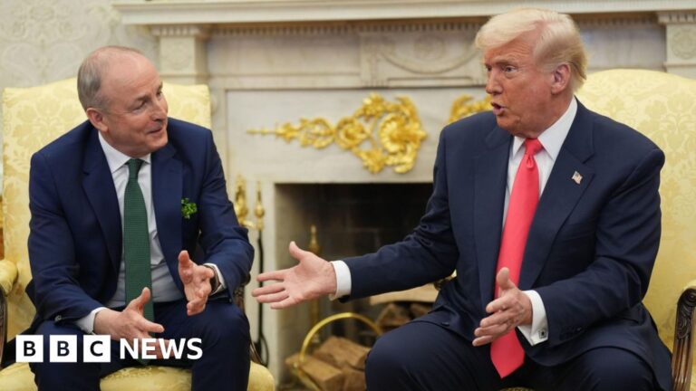 Read more about the article Donald Trump raises ‘massive’ trade imbalance during Irish PM meeting