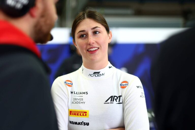 Read more about the article F1 Academy’s Lia Block learned to drift from her dad. Now she’s making her own name