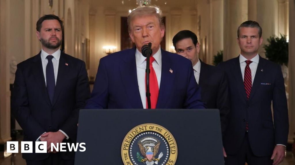 Trump says strikes on Iran a 'spectacular military success' in address - Stream24 News You are currently viewing Trump says strikes on Iran a ‘spectacular military success’ in address