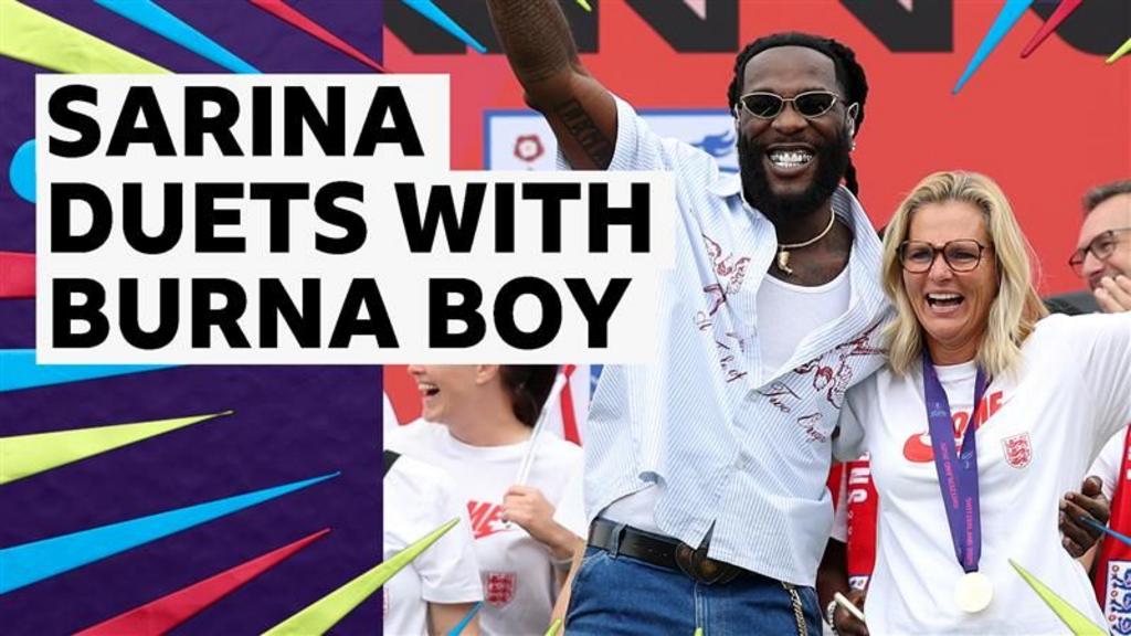 Read more about the article 'No way!' – Wiegman surprised by Burna Boy at Euro 2025 ceremony
