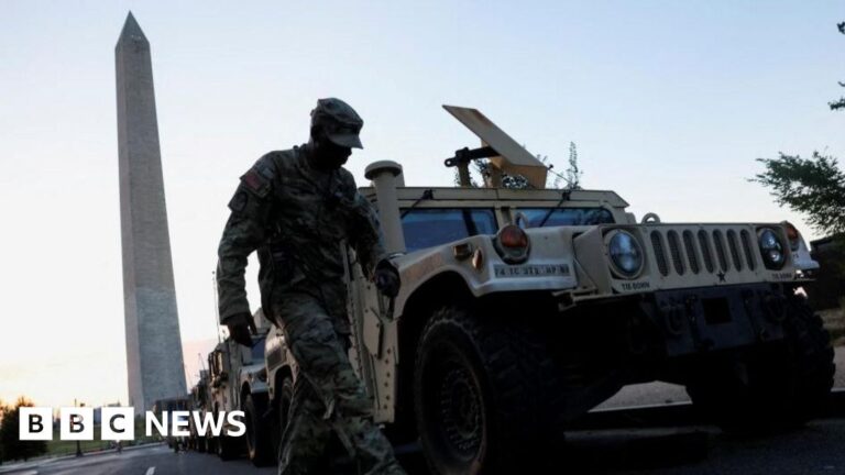 Read more about the article National Guard troops appear in Washington DC as mayor rejects ‘authoritarian push’